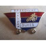 SPEEDWAY - HALIFAX DUKES GILT BADGE