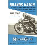 MOTOR CYCLING - 1957 GOOD FRIDAY PROGRAMME @ BRANDS HATCH