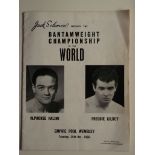 BOXING - 1960 BANTAMWEIGHT CHAMPIONSHIP OF THE WORLS ALPHONSE HALIMI V FREDDIE GILROY