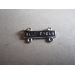 1950/60'S BIRMINGHAM CITY SUPPORTERS CLUB BADGE AREA BAR - HALL GREEN