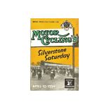 MOTORCYCLE RACING - SILVERSTONE SATURDAY PROGRAMME APRIL 10TH 1954