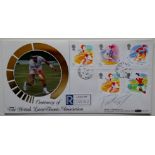 TENNIS - CENTENARY OF THE BRITISH LAWN TENNIS ASSOC POSTAL COVER AUTOGRAPHED BY PAT CASH