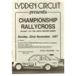 RALLYCROSS - 1987 CHAMPIONSHIP PROGRAMME @ LYDDEN