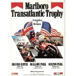 MOTOR CYCLING - 1982 TRANSATLANTIC TROPHY PROGRAMME BRITAIN V AMERICA