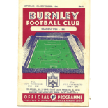 BURNLEY V WEST BROMWICH ALBION W.B.A. 1954-55