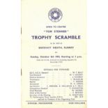 SCRAMBLING - 1953 TOM STENNER TROPHY SCRAMBLE PROGRAMME @ BAGSHOT HEATH SURREY