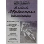 SCRAMBLING - 1992 BRITISH NATIONAL MOTO CROSS CHAMPIONSHIP PROGRAMME @ SWANLEY KENT