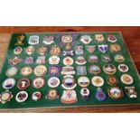 COLLECTION OF 53 VINTAGE BOWLING BADGES - MOSTLY SCOTTISH CLUBS