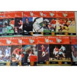 MANCHESTER UNITED - 14 HOME PROGRAMMES FROM THE 1998-99 TREBLE WINNING SEASON