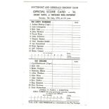 CRICKET - 1970 SCORECARD THE LORD'S TAVERNERS V OLD ENGLAND @ SOUTHPORT LANCASHIRE