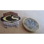 SPEEDWAY - CRAYFORD SILVER BADGE