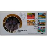 ATHLETICS - 1986 COMMONWEALTH GAMES POSTAL COVER AUTOGRAPHED BY STEVE OVETT