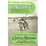 MOTOR CYCLING - 1956 BRANDS HATCH PROGRAMME