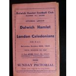 1936-37 DULWICH HAMLET V LONDON CALEDONIANS