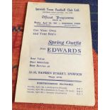 1946/47 IPSWICH TOWN v MANSFIELD TOWN