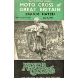 SCRAMBLING - 1953 MOTO CROSS OF GREAT BRITAIN PROGRAMME @ BRANDS HATCH