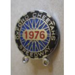 SPEEDWAY - OXFORD 1976 SILVER BADGE