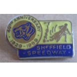 SPEEDWAY - SHEFFIELD 1929 - 1969 SILVER BADGE