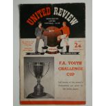1953-54 MANCHESTER UNITED V WOLVES FA YOUTH CUP FINAL INC'S DUNCAN EDWARDS, B.CHARLTON, ETC