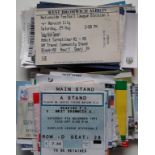 COLLECTION OF WEST BROMWICH ALBION HOME & AWAY TICKETS X 135