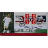 2002 WORLD CUP LIMITED EDITION POSTAL COVER AUTOGRAPHED BY JOHN MOTSON