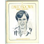 CRICKET - 1973 DAVID BROWN WARWICKSHIRE BENEFIT BROCHURE