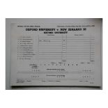 CRICKET - 1958 OXFORD UNIVERSITY V NEW ZEALAND SCORECARD