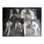 CRICKET - 8 TOPICAL TIMES CARDS FROM 1938