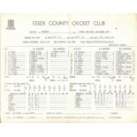 CRICKET - 1965 SCORECARD ESSEX V MIDDLESEX @ LEYTON FULLY PRINTED