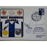 WEST BROMWICH ALBION - CENTENARY MATCH V AJAX POSTAL COVER AUTOGRAPHED BY PETER BARNES