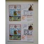 MANSFIELD TOWN - 2 LIMITED EDITION AUTOGRAPHED POSTAL COVERS FROM 1977
