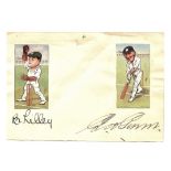 CRICKET - BENJAMIN LILLEY & GEORGE GUNN NOTTINGHAMSHIRE AUTOGRAPHS