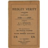 CRICKET - HEDLEY VERITY YORKSHIRE AND ENGLAND 1930 - 1939