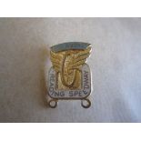 SPEEDWAY - READING RACERS GILT BADGE