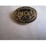 SPEEDWAY - CHRIS MORTON BELLE VUE TEN YEARS GILT BADGE