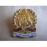 SPEEDWAY - BRITISH GRAND PRIX 1976 GILT BADGE