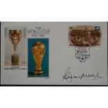 OFFICIAL FIFA WORLD CUP POSTAL COVER HAND SIGNED BY BOBBY MOORE