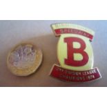 SPEEDWAY - 1974 BIRMINGHAM 2ND DIVISION LEAGUE CHAMPIONS GILT BADGE