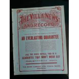 1907-08 ASTON VILLA RESERVES V CREWE ALEXANDRA 1ST TEAM