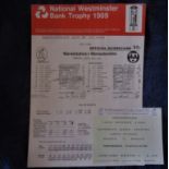 CRICKET - 1989 N/W S/F WARWICKSHIRE V WORCESTERSHIRE PROGRAMME & TICKET