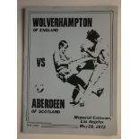 1972 ABERDEEN V WOLVES - PLAYED IN LOS ANGELES