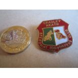 SPEEDWAY - CRADLEY HEATH SUPPORTERS CLUB GILT BADGE