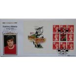 FOOTBALL HEROES LIMITED EDITION POSTAL COVER AUTOGRAPHED BY GEORGE BEST - MANCHESTER UNITED