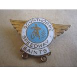 SPEEDWAY - SCUNTHORPE SAINTS GILT BADGE