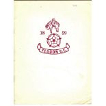 CRICKET - YEADON C.C. (YORKSHIRE) 125TH YEAR HISTORY BROCHURE