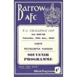 1958/59 F.A. CUP BARROW V WOLVERHAMPTON WOLVES