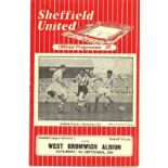 First Division fixture 1954/55. SHEFFIELD UNITED V WEST BROMWICH W.B.A. 1954-55