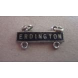 1950/60'S BIRMINGHAM CITY SUPPORTERS CLUB BADGE - AREA BAR - ERDINGTON