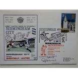BIRMINGHAM CITY 1ST MATCH BACK IN DIV 1 POSTAL COVER 1972 AUTOGRAPHED BY TREVOR FRANCIS