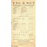 CRICKET - 1947 SCORECARD MIDDLESEX V LANCASHIRE